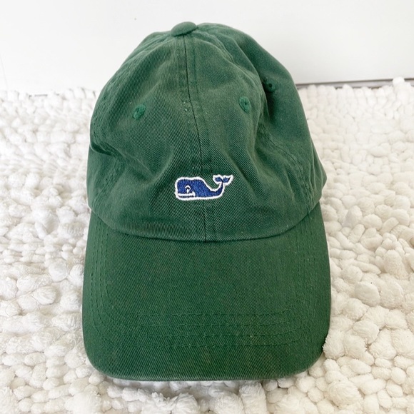 Vineyard Vines Accessories - VINEYARD VINES baseball hat cap green 100% cotton adjustable blue whale logo